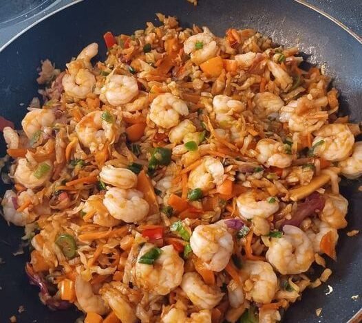 WEIGHT WATCHERS EGG ROLL IN A BOWL.