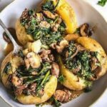 Stuffed Baked Potatoes with Mushroom and Spinach