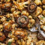 Vegan Garlic Mushrooms Cauliflower Skillet