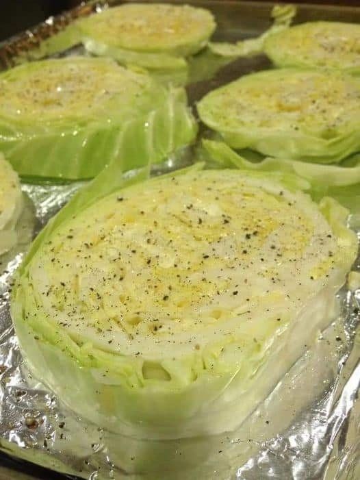 vegan baked cabbage steaks