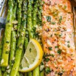 Foil Salmon and Asparagus in Garlic Sauce – Easy Salmon Recipe