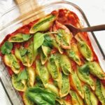 Stuffed Shells with Spinach-Cauliflower Cream