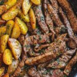 Garlic Herb Potatoes and Steak Skillet