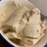 Vegan banana ice cream,made with frozen 🍌 banana and some chopped dark chocolate