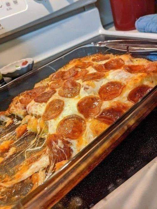 KETO LOW CARB PIZZA CASSEROLE RECIPE