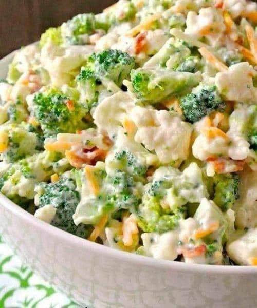 LOW CARB BROCCOLI SALAD WITH BACON