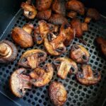 Air fried garlic mushrooms