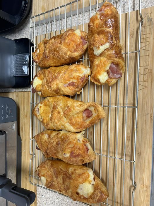Bacon and cheese turnovers