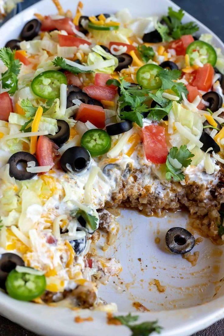 KETO TACO CASSEROLE EASY AND DELICIOUS