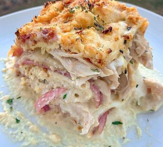 Keto Chicken Cordon Bleu Casserole