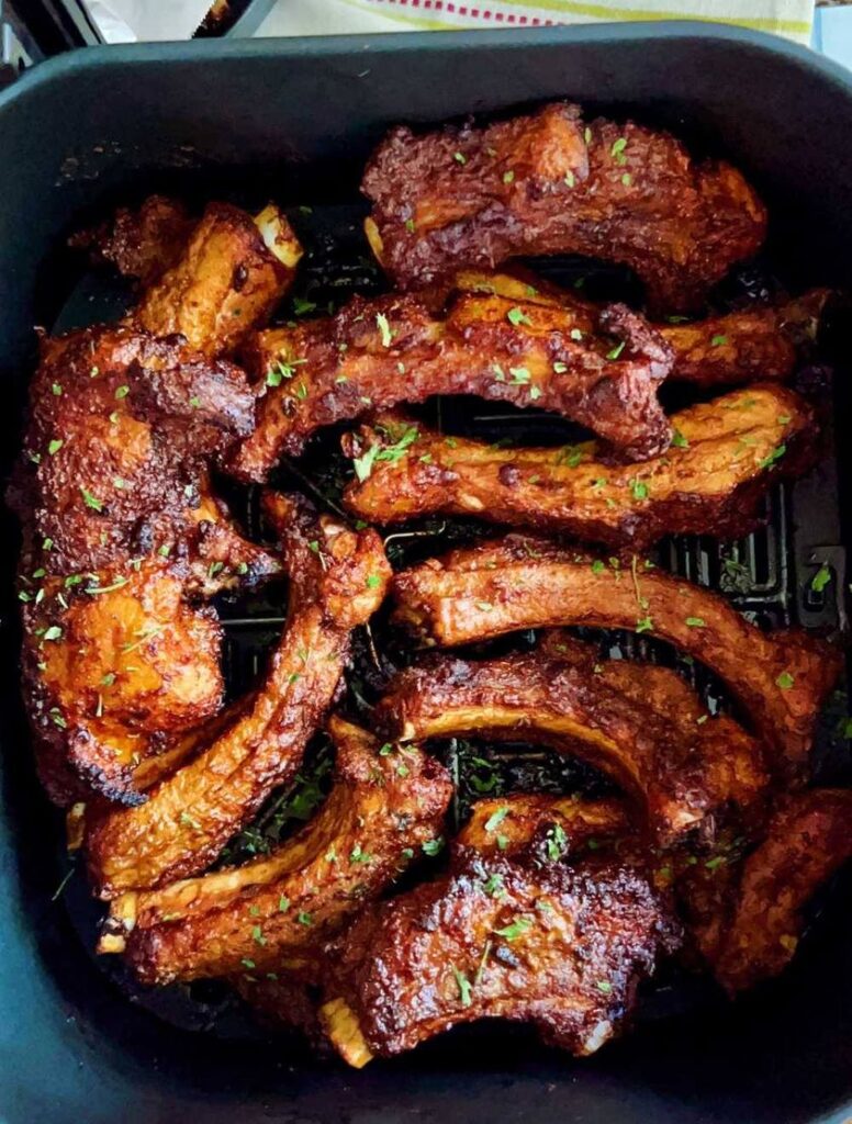 BEST Air fryer baby back pork ribs