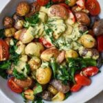 Oven-Roasted Baby Potatoes with Spinach