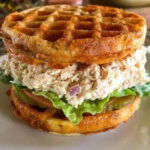 Vegan Chickpea Salad Chaffle Sandwich