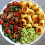 Vegan Gnocchi mushroom and Avocado bowl