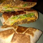 Homemade beef crunchwrap supreme, was craving taco bell!