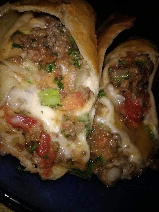 BEEF AND CHEESE CHIMICHANGA😎