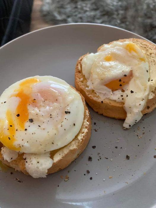 Poached eggs done in the air fryer