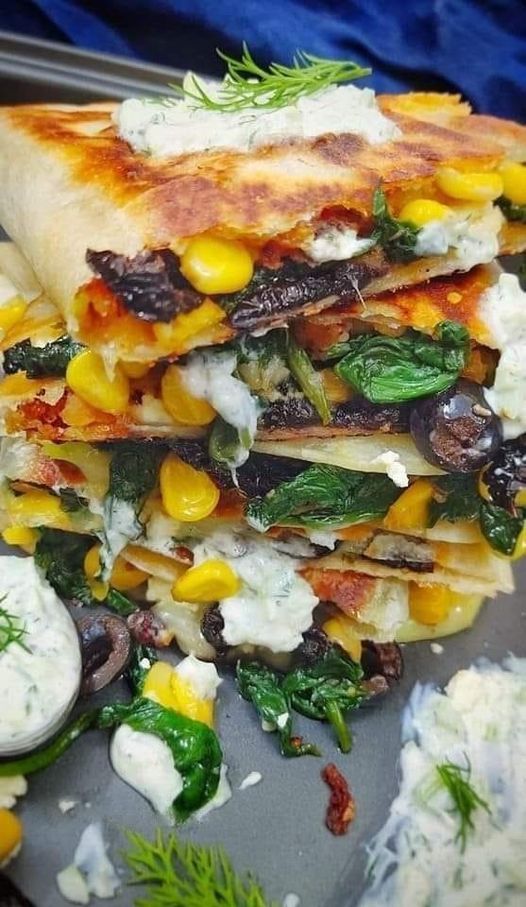 Vegan Spinach Quesadillas