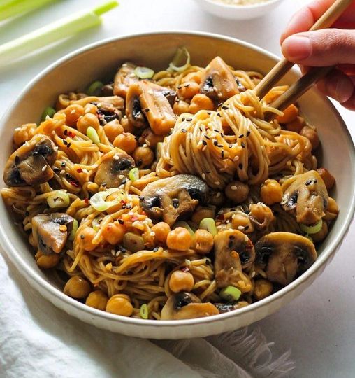 Quick and easy Miso Sesame Noodles.