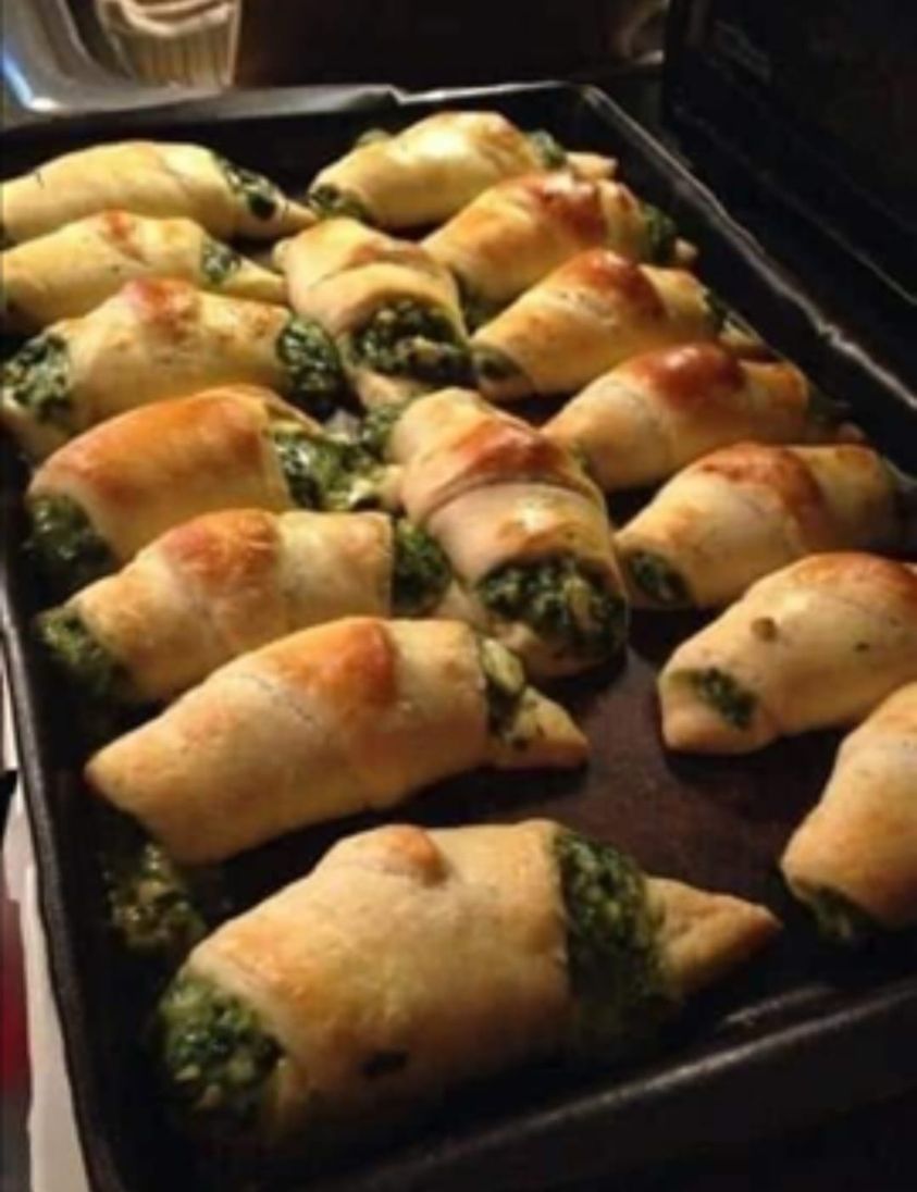 Vegan Spinach Feta Stuffed Crescents