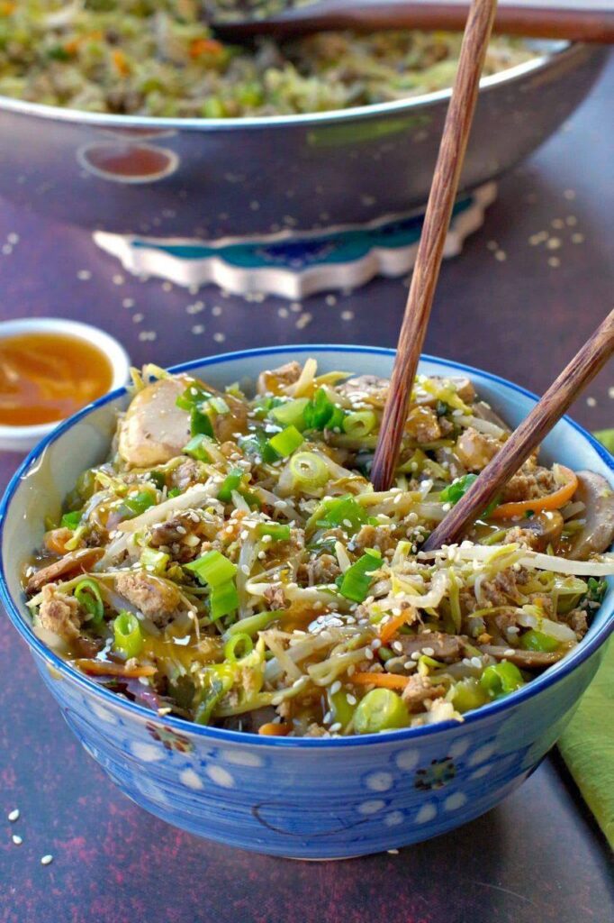 Home Made Egg Roll in a Bowl