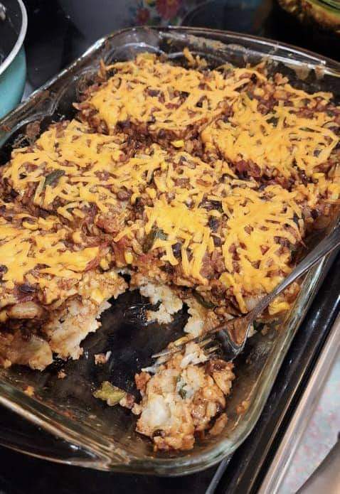 Stuffed Poblano Casserole