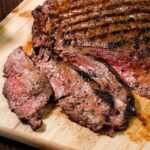 GRILLED MONTREAL FLANK STEAK WITH CHARRED TOMATO SALSA