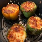 low-carb air-fried stuffed peppers