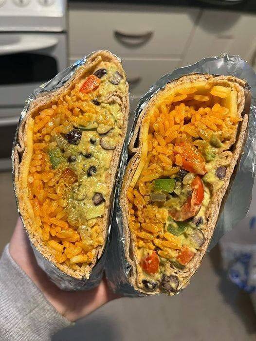 vegan black bean burrito