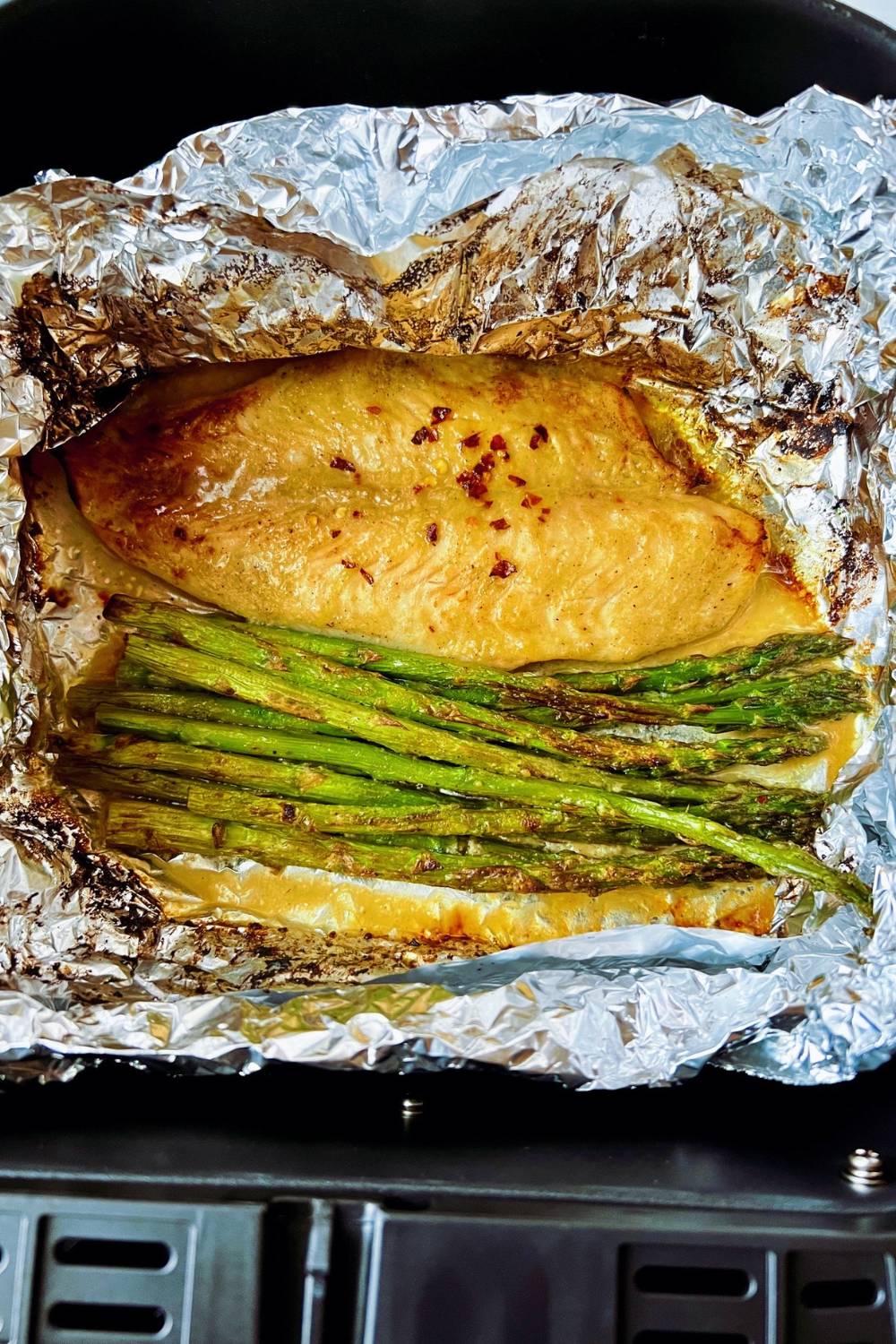 Air Fryer Swai Fish Asparagus Packet