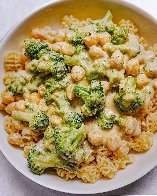 vegan Gourmet Chickpeas and Broccoli in Silken White Sauce  recipe