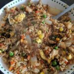 Air Fryer Fried Rice with Chicken and Veggie