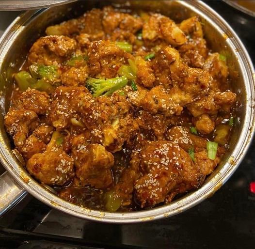 Sesame Cauliflower and Broccoli