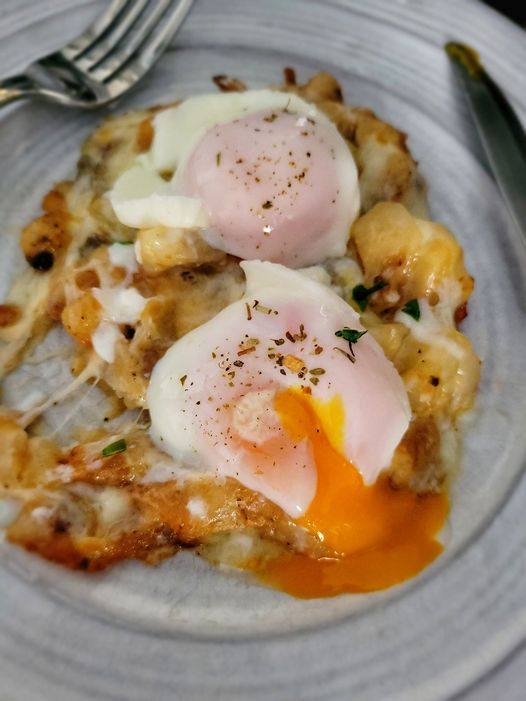 Air fryer poached eggs