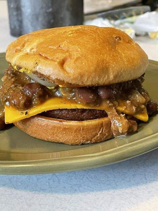Vegan chilli cheese burger