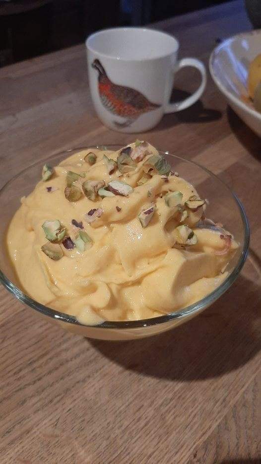 Vegan mango-turmeric ice cream