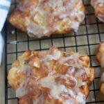 Air Fryer Apple fritters with Brown Butter Glaze