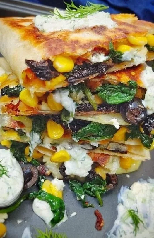 Vegan Spinach Quesadillas