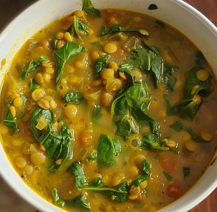 Vegan Spinach And Lentil Soup