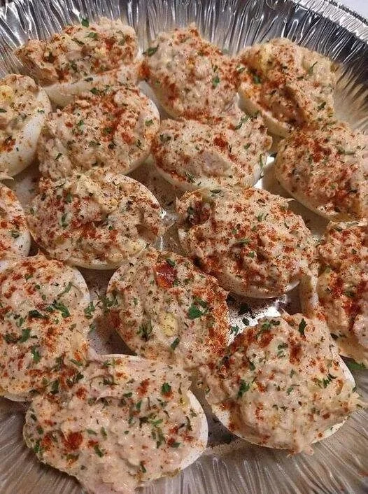 Keto Tuna Stuffed Deviled Eggs