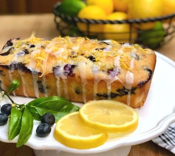Simple Vegan Lemon Blueberry Bread!