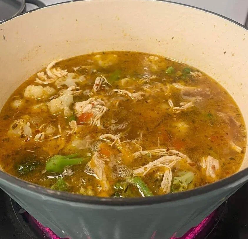 This homemade keto detox southwest chicken soup
