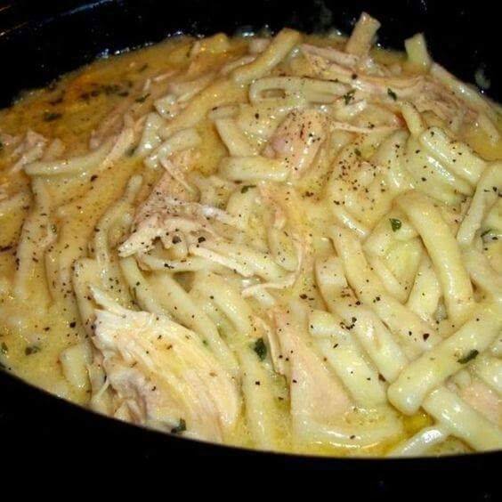 Keto Comforting Chicken & Noodles Crockpot
