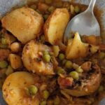 Greek-inspired potato and pea stew.