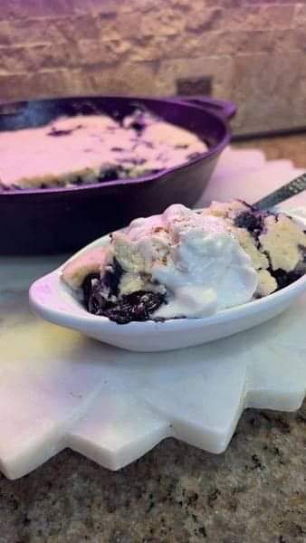 Vegan Blueberry Cobbler No Oil