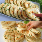 Vegan fantastic garlic flatbreads in 10 minutes