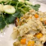 Potato tempeh vegetable casserole