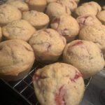 Vegan strawberry muffin