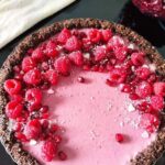 vegan raspberry chocolate tarte