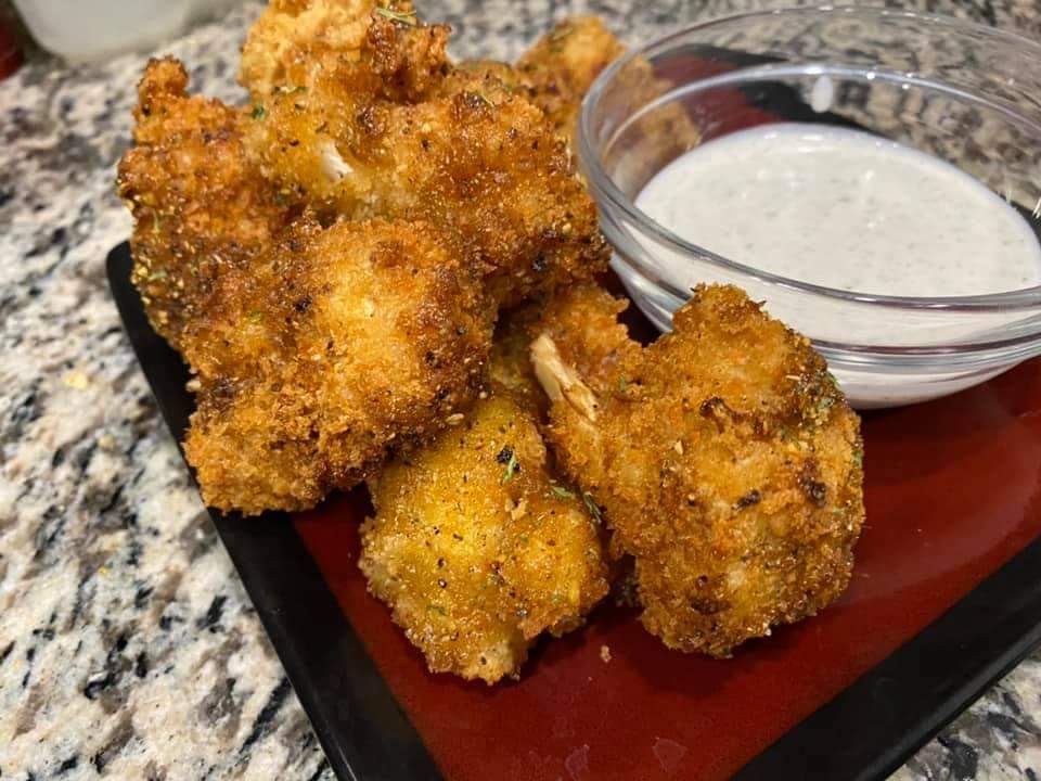 Vegan lemon pepper cauliflower wings